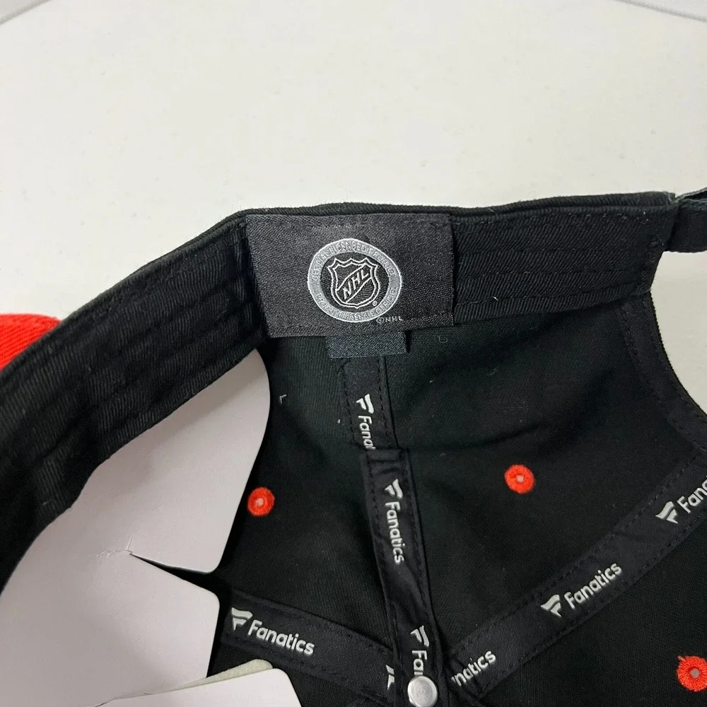 Fanatics Mens Black Orange Philadelphia Flyers Hockey NHL‎ Adjustable Hat Size L - Picture 5 of 8